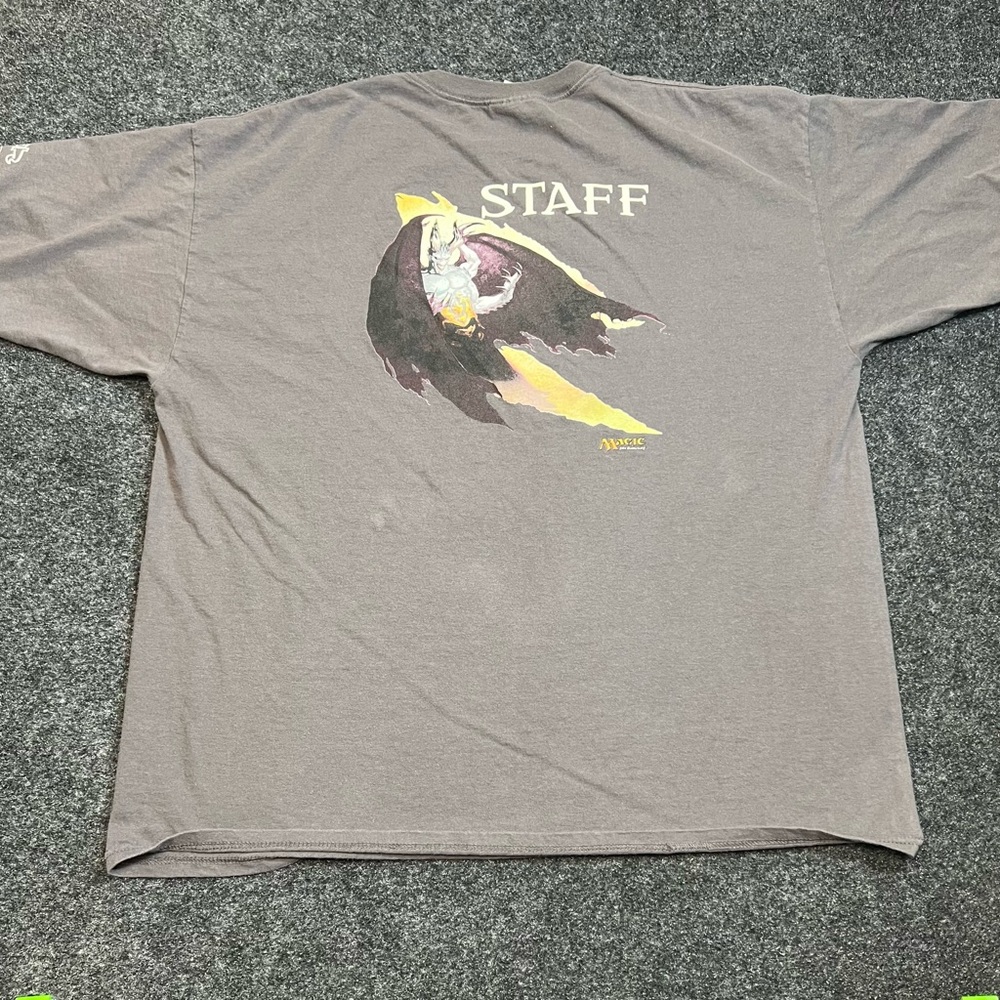 Vintage MTG Mirrodin Staff Tee XXL 2003 Magic The Gathering Shirt